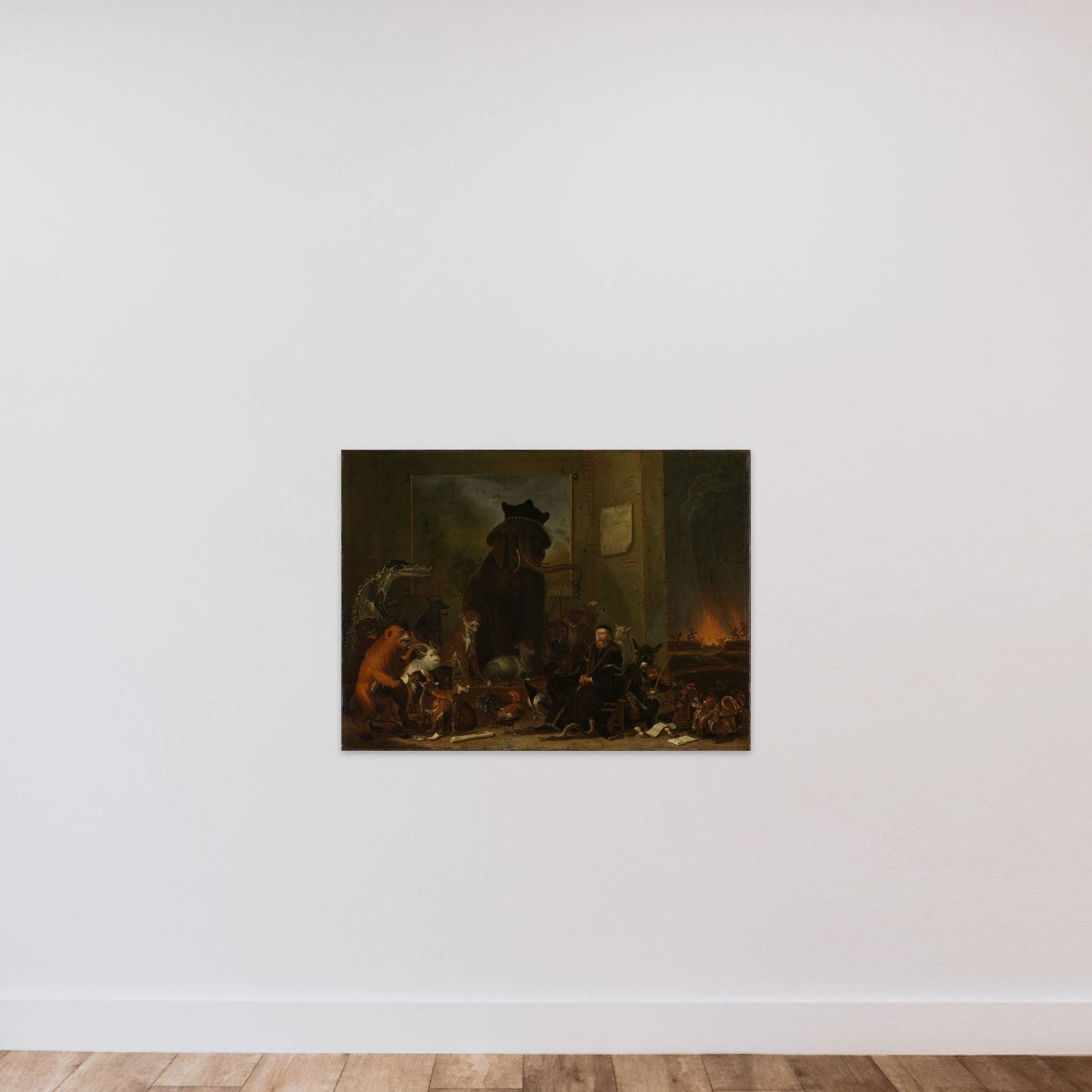 Satire on the Trial of Johan van Oldenbarnevelt unframed — shown to scale