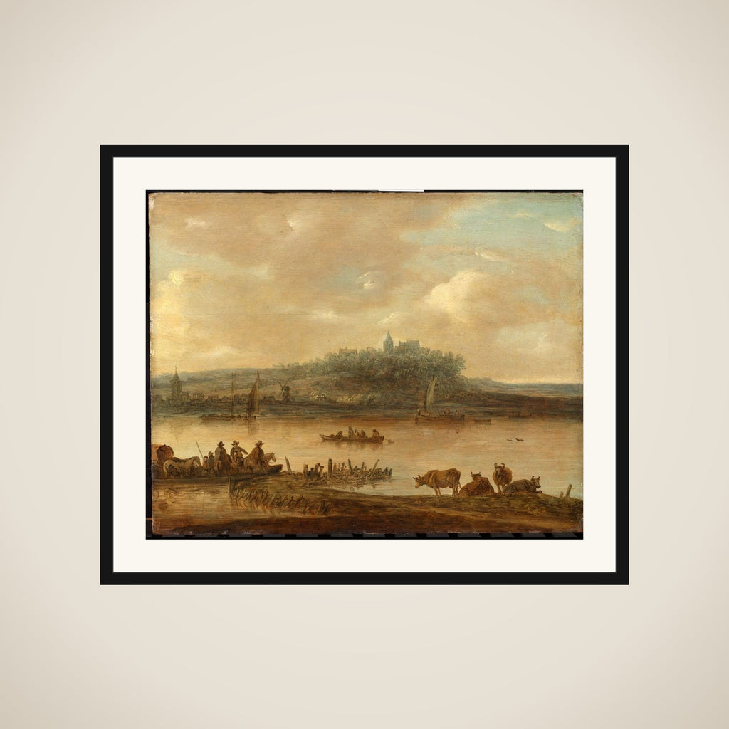 View of the Rhine and the Elterberg framed
