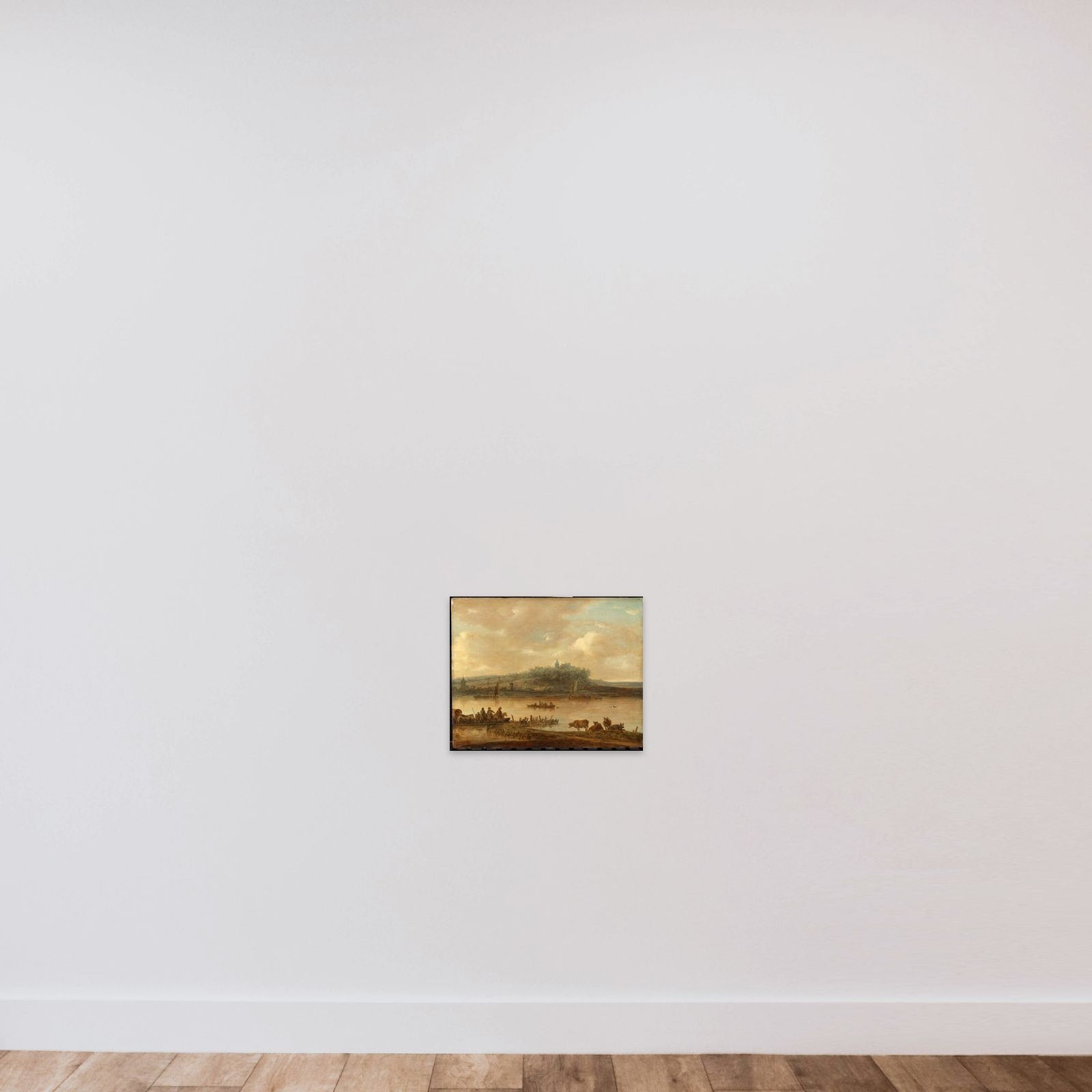 View of the Rhine and the Elterberg unframed — shown to scale