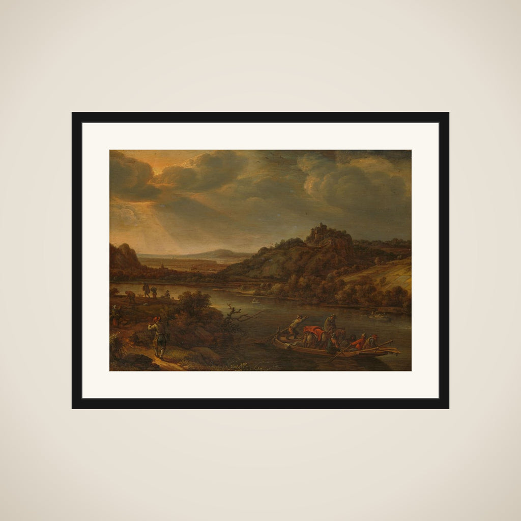 River View with Ferry framed
