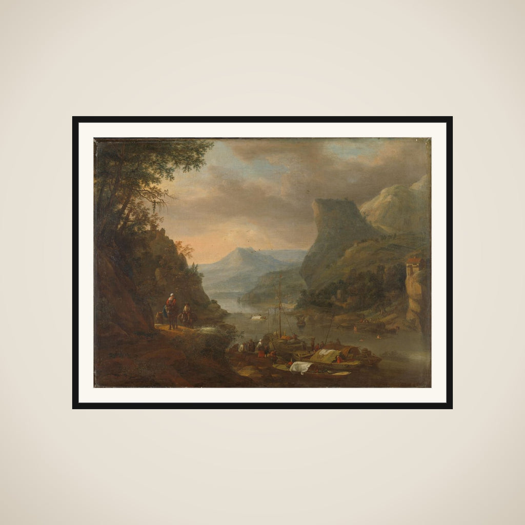 River View in a Mountainous Region framed