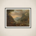 River View in a Mountainous Region framed