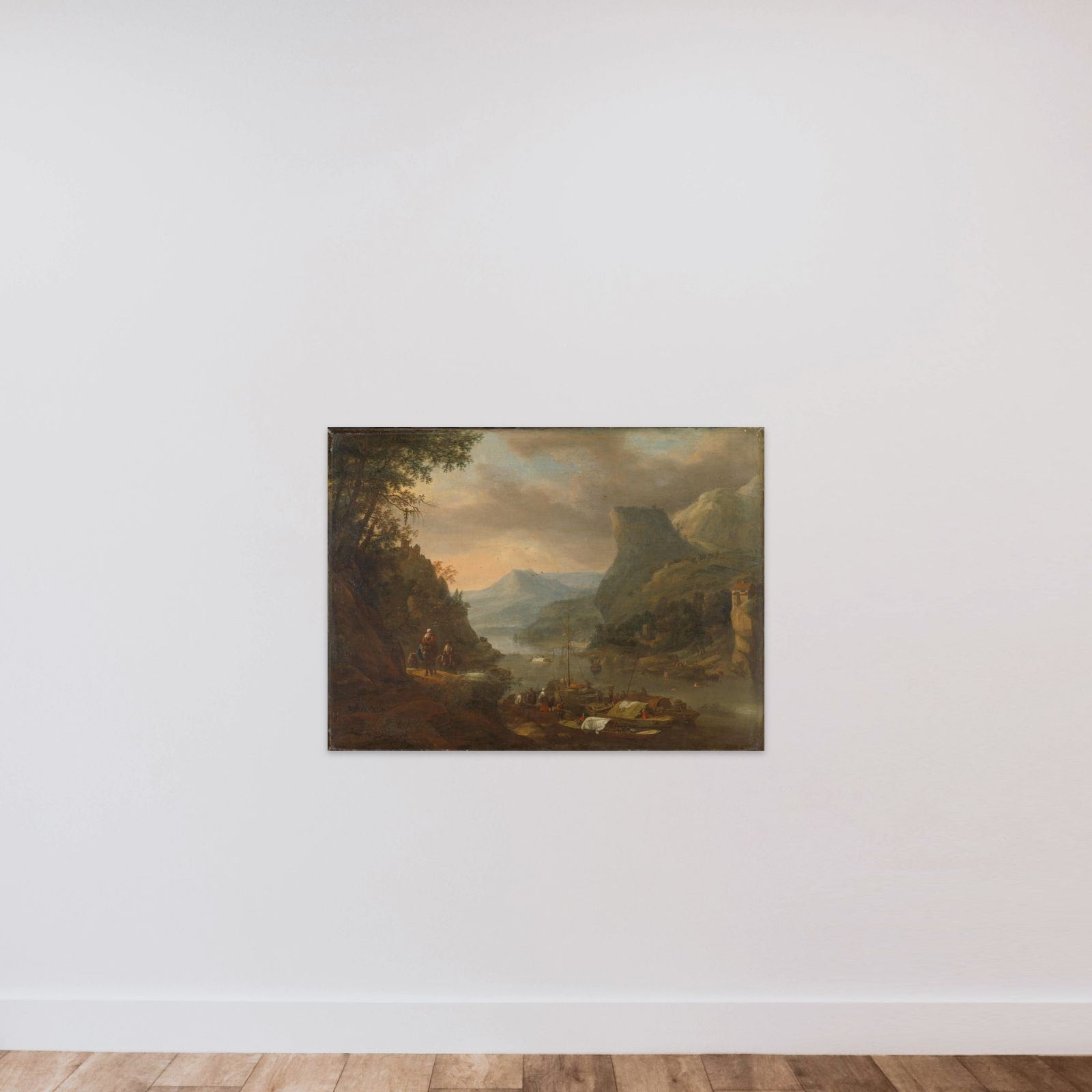 River View in a Mountainous Region unframed — shown to scale