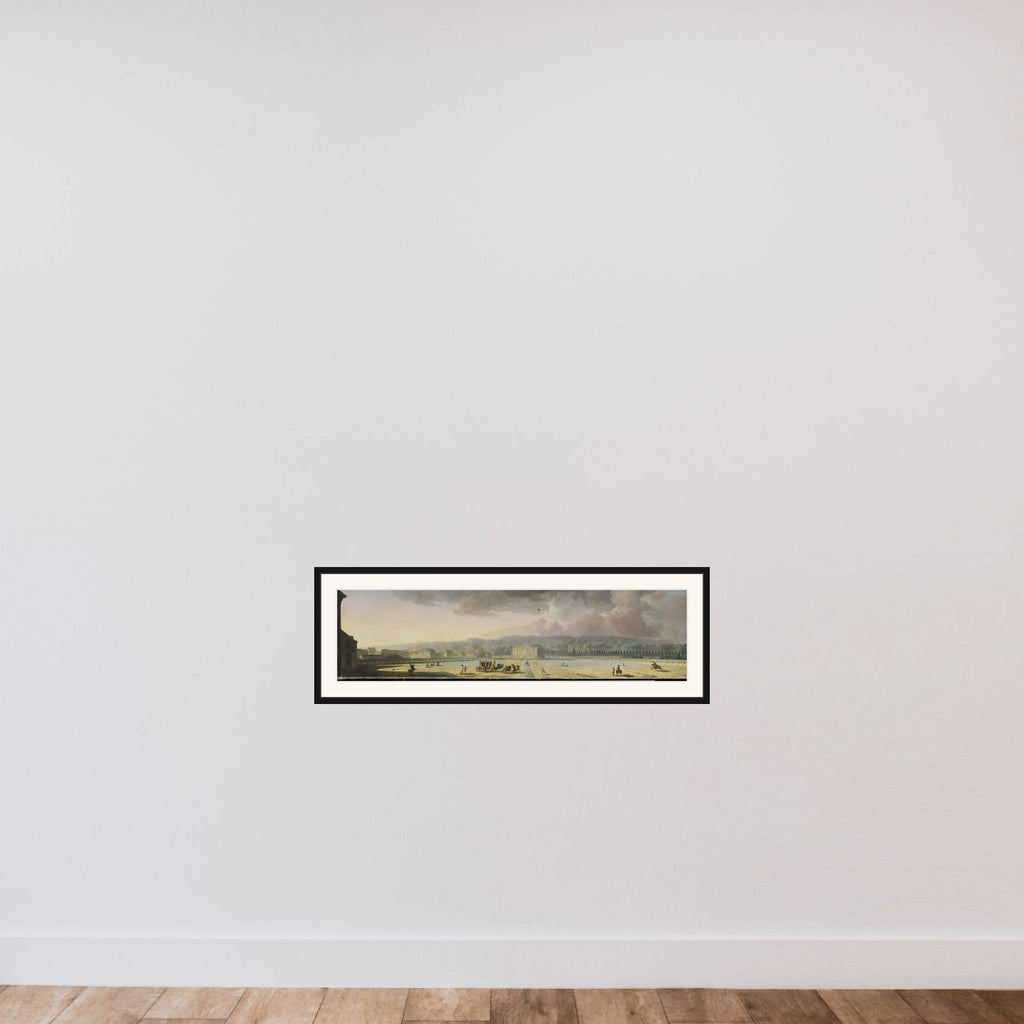 View of a Palace in a Hilly Landscape framed — shown to scale