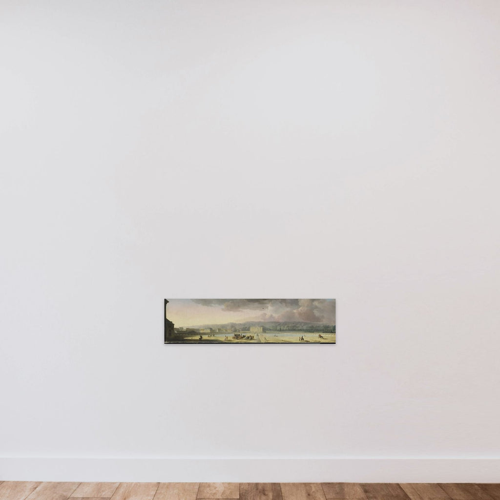 View of a Palace in a Hilly Landscape unframed — shown to scale