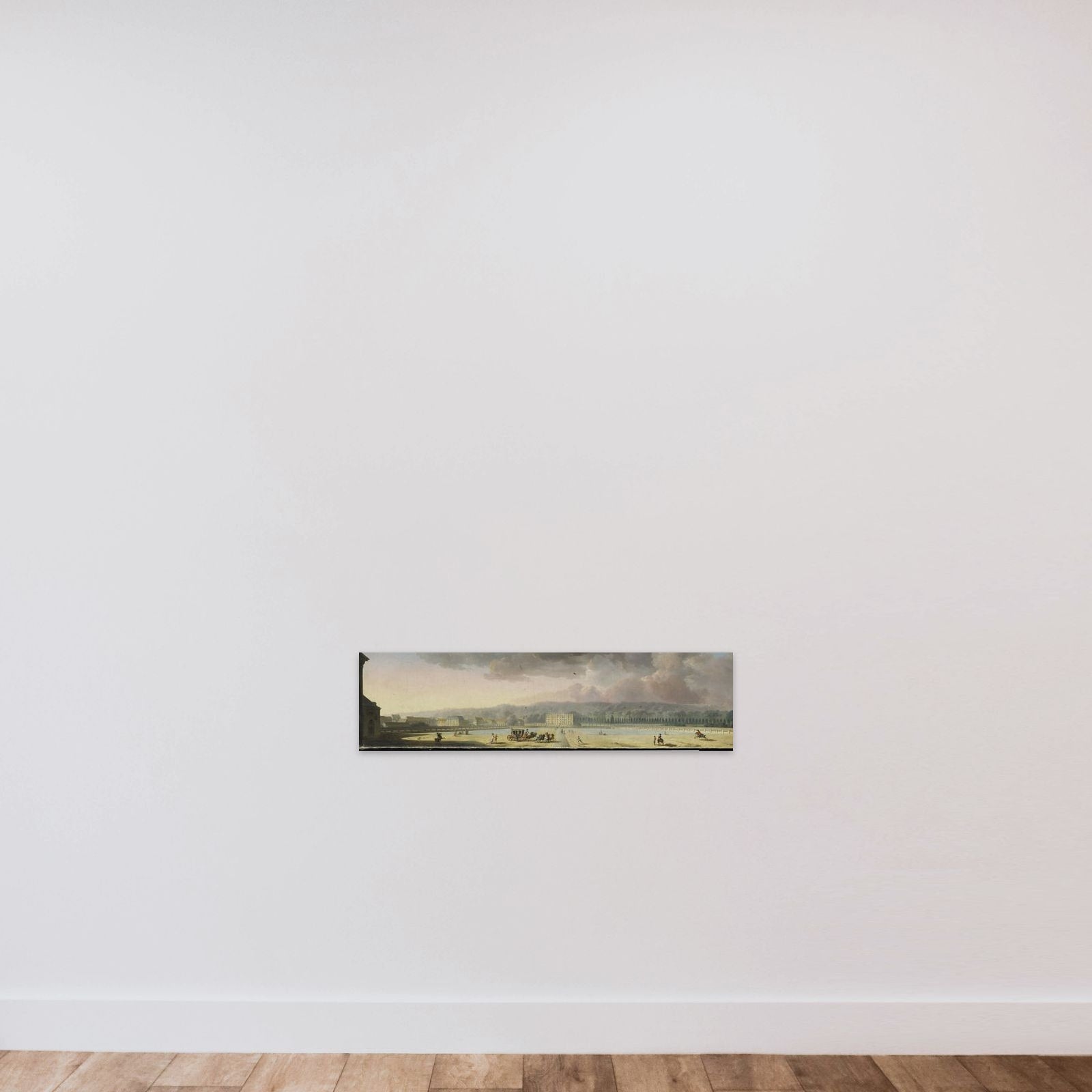 View of a Palace in a Hilly Landscape unframed — shown to scale