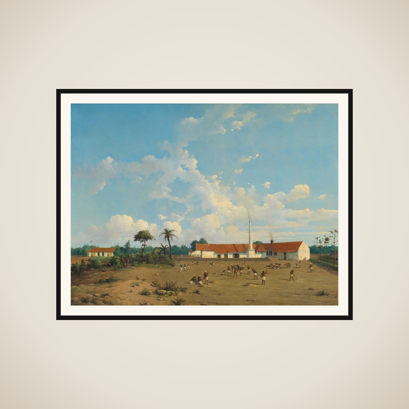 The Kemanglen Sugar Factory near Tegal (or Tagal), Java framed
