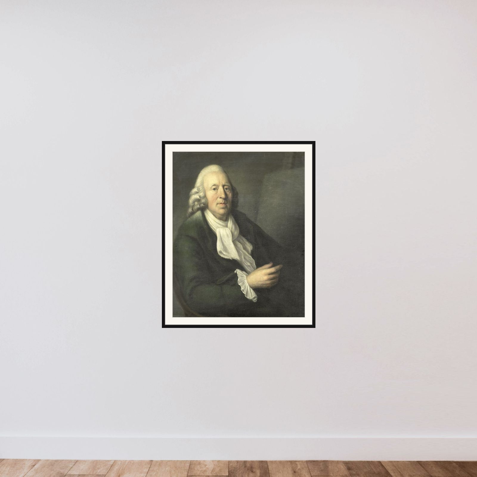 Self Portrait at approximately 60 years of age framed — shown to scale