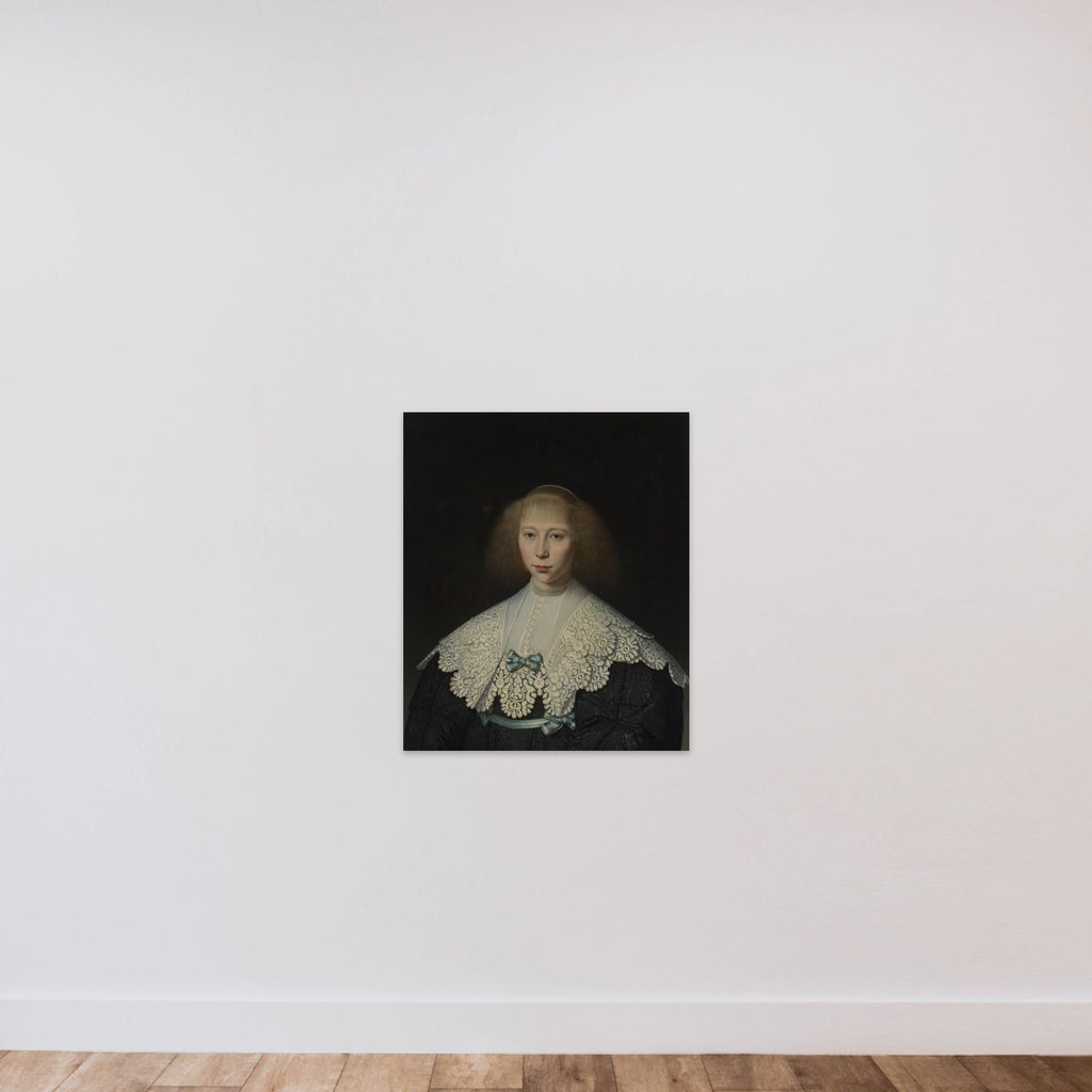 Portrait of Agatha Geelvinck (1617-1638) unframed — shown to scale