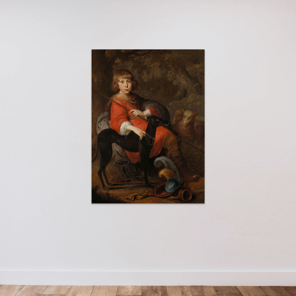 Portrait of Martinus Alewijn (1634-1684) unframed — shown to scale