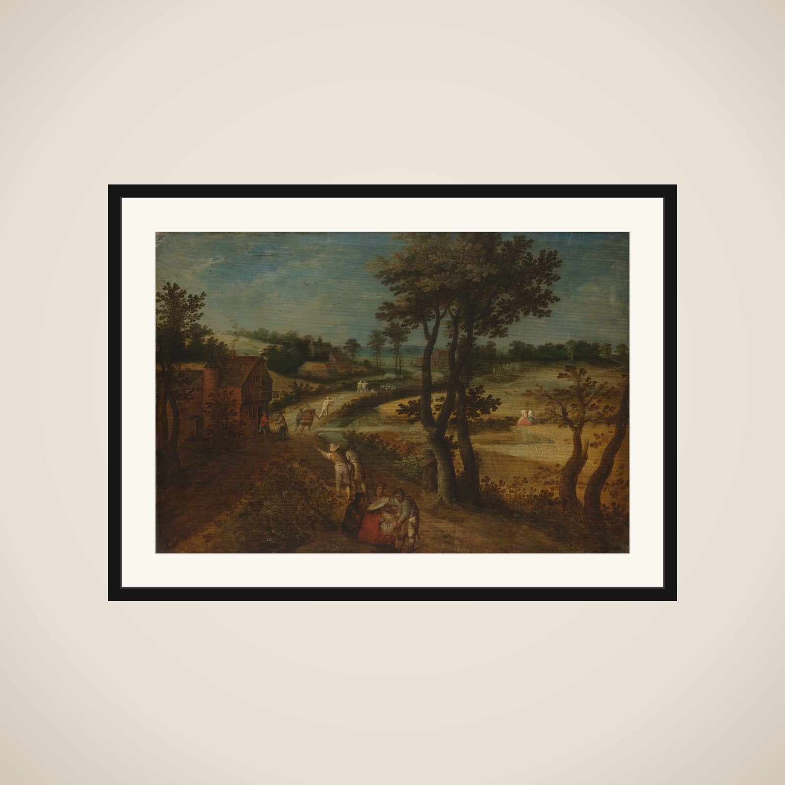 Landscape with Corn Fields framed