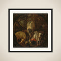 Cows in a Stable; Witches in the Four Corners framed