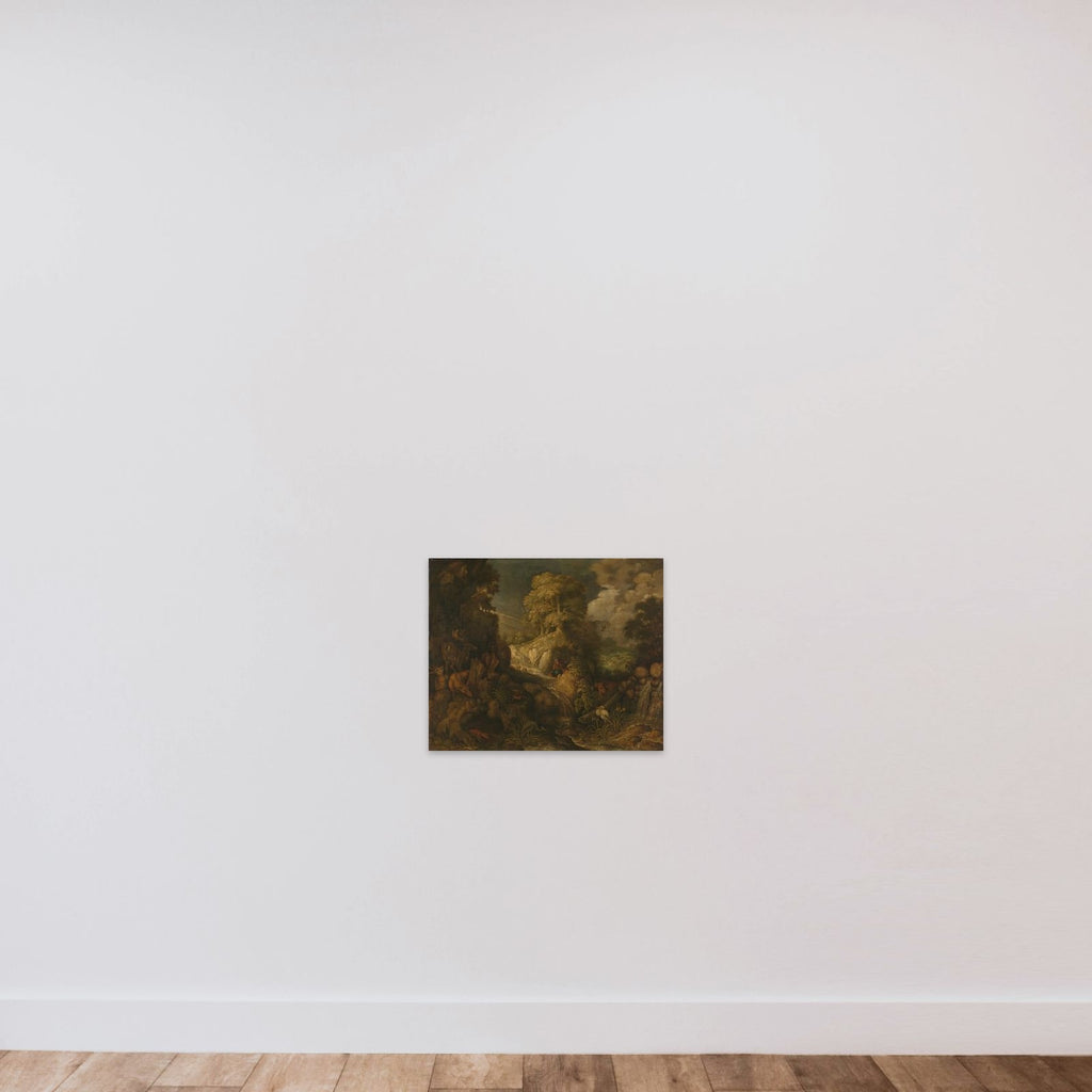 Elijah fed by the ravens unframed — shown to scale