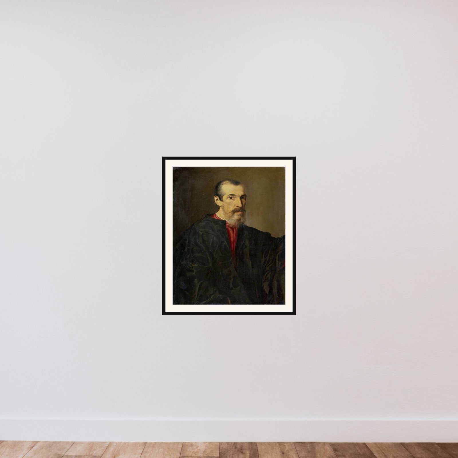 Portrait of a Man framed — shown to scale