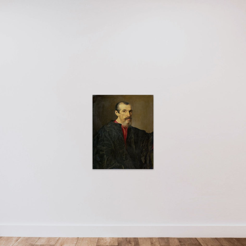 Portrait of a Man unframed — shown to scale