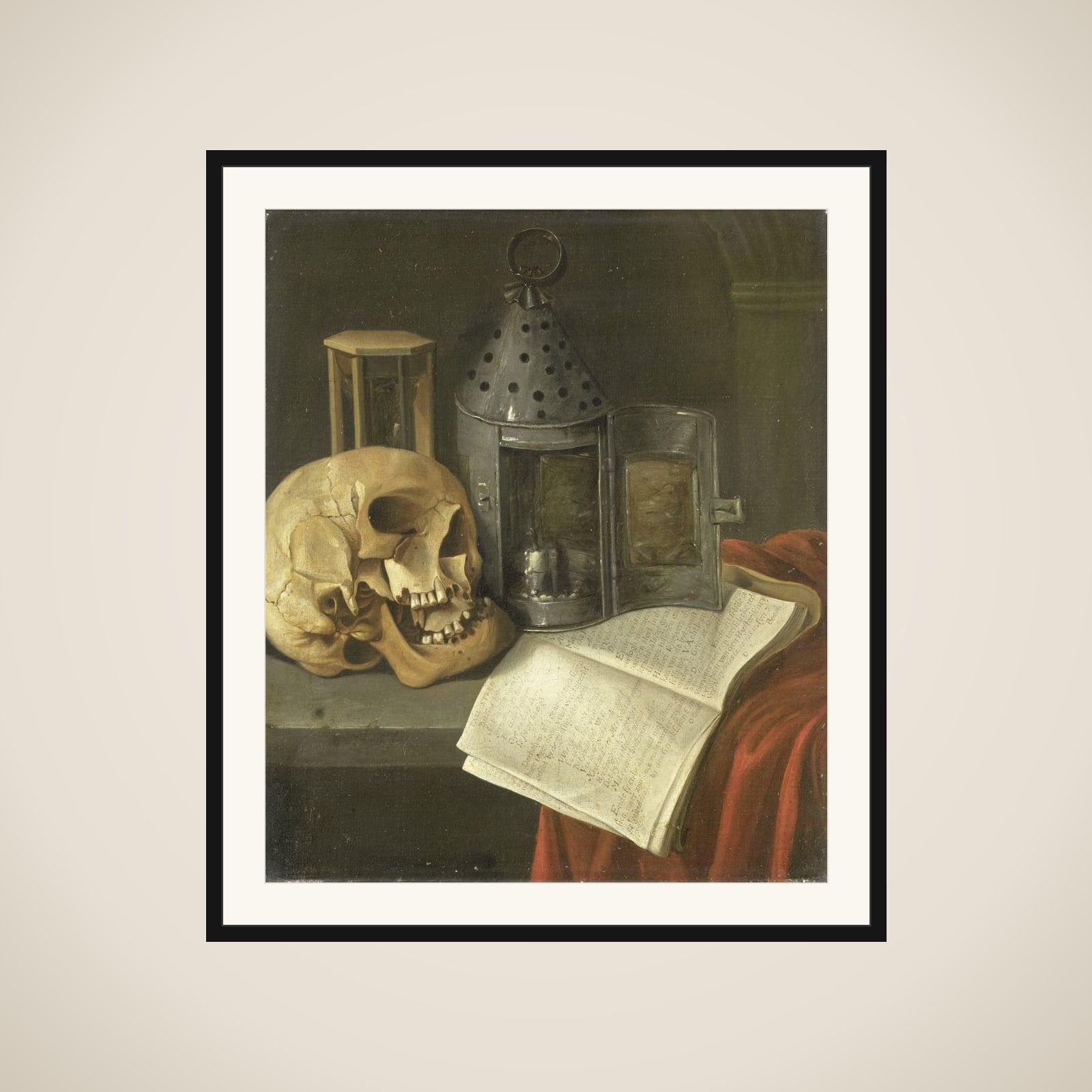 Vanitas Still Life framed