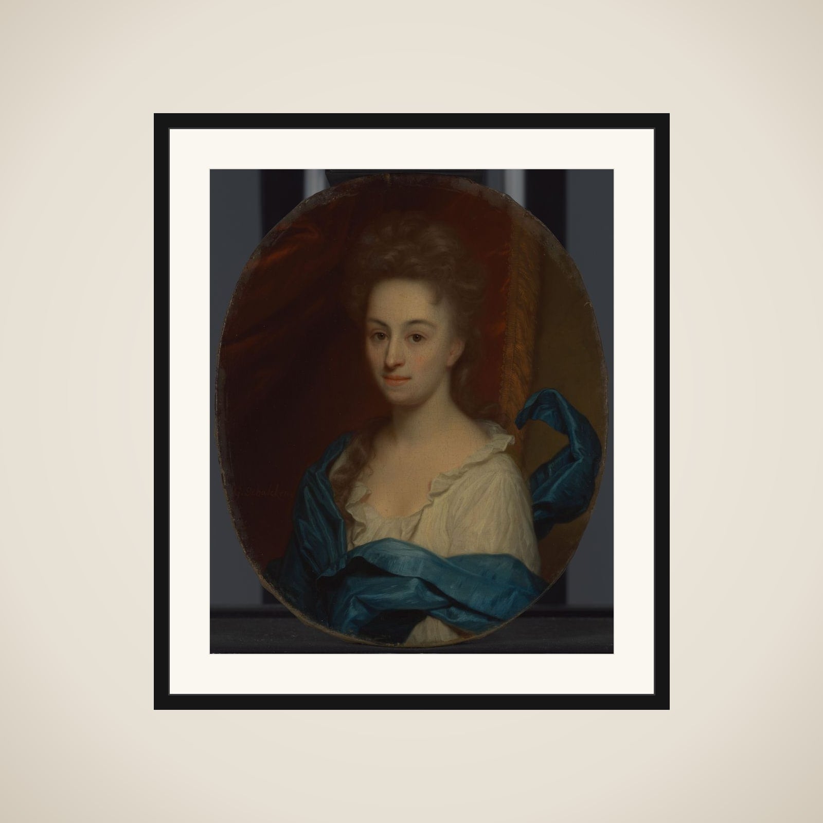 Portrait of Josina Clara van Citters (1671-1753), daughter of Josina Parduyn framed
