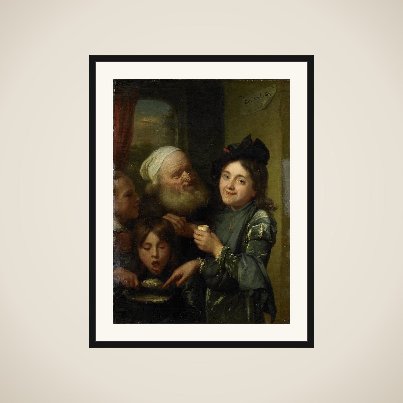 'Every one his fancy' framed