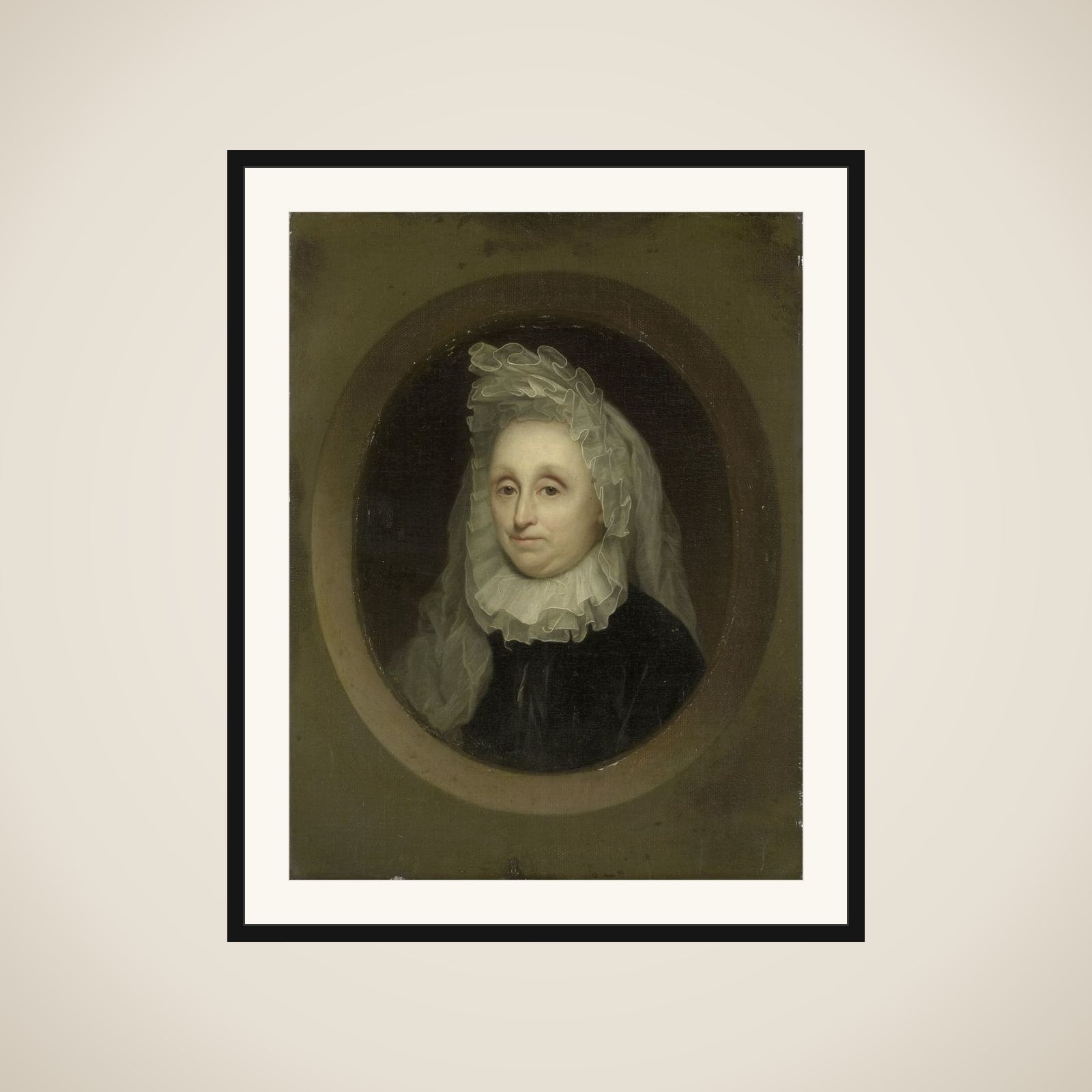 Portrait of Josnia Parduyn (1642-1718), second wife of Aernout van Citters framed
