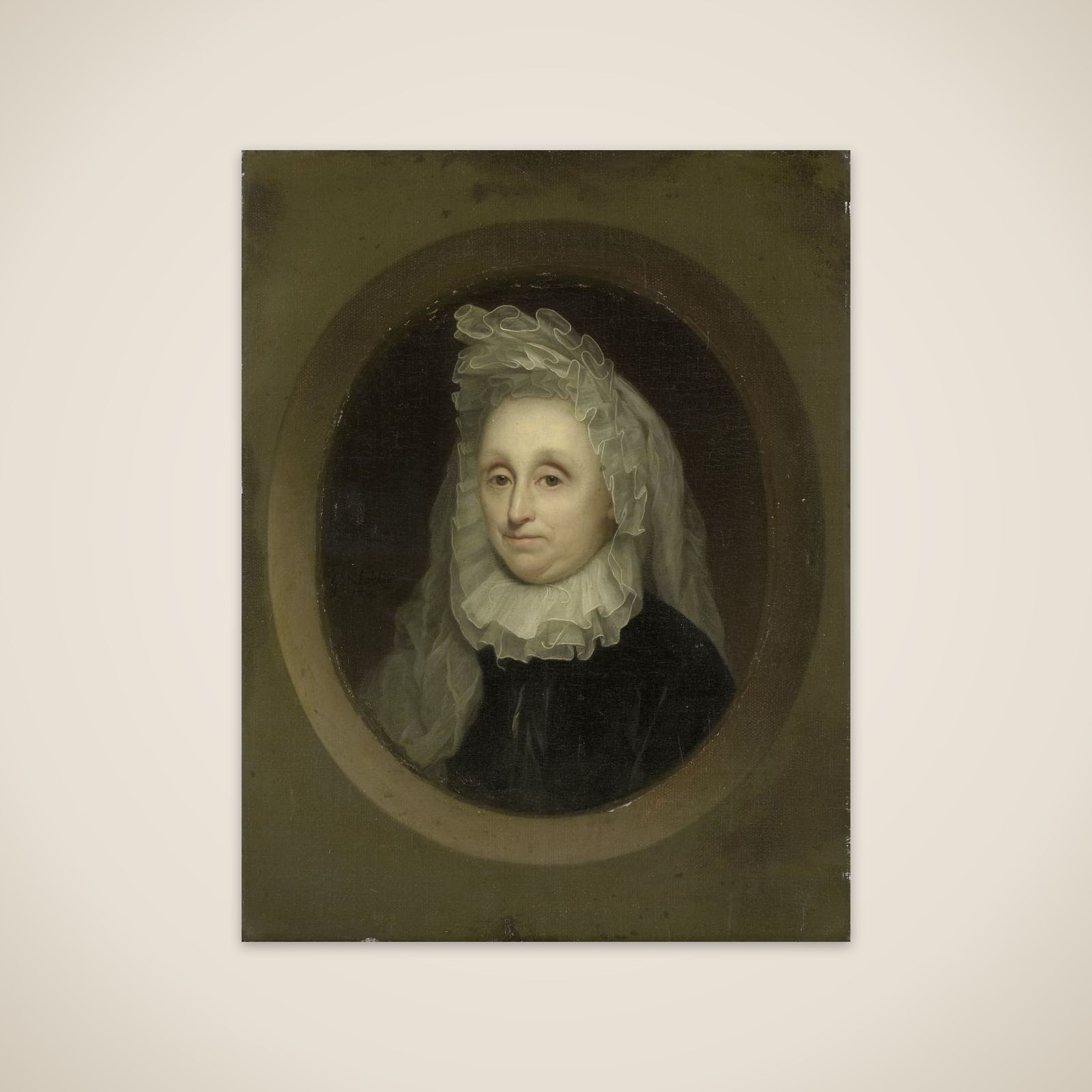 Portrait of Josnia Parduyn (1642-1718), second wife of Aernout van Citters unframed print