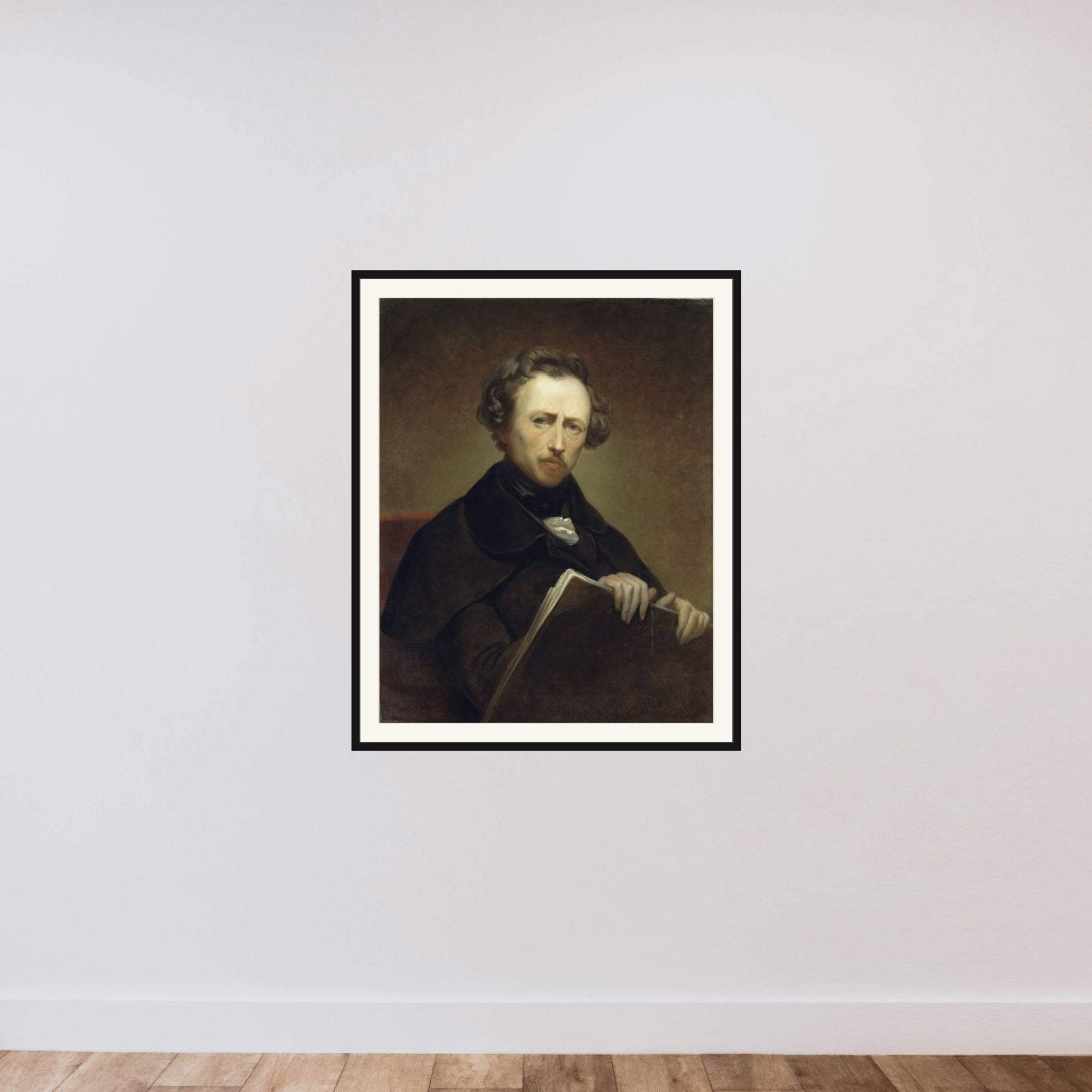 Self Portrait at the age of 43 framed — shown to scale