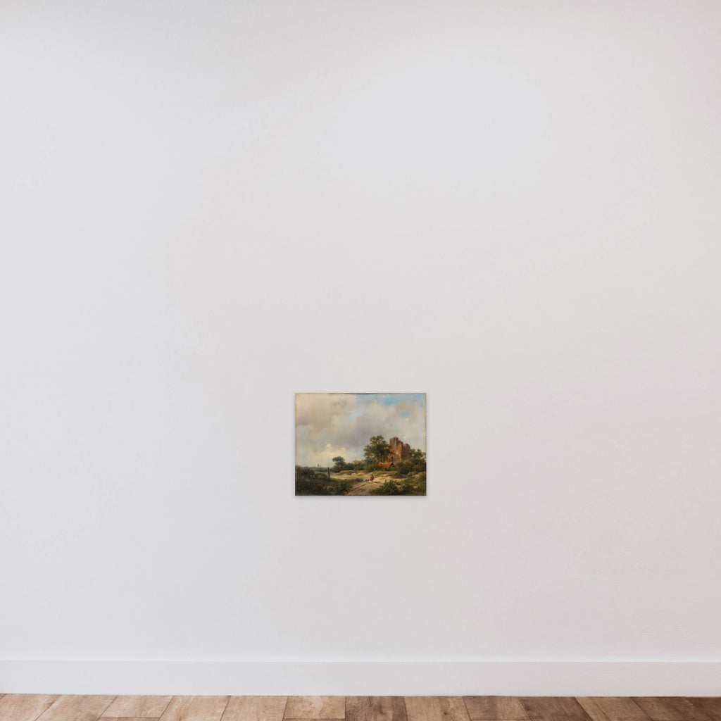 Landscape with the Ruins of Brederode Castle in Santpoort unframed — shown to scale