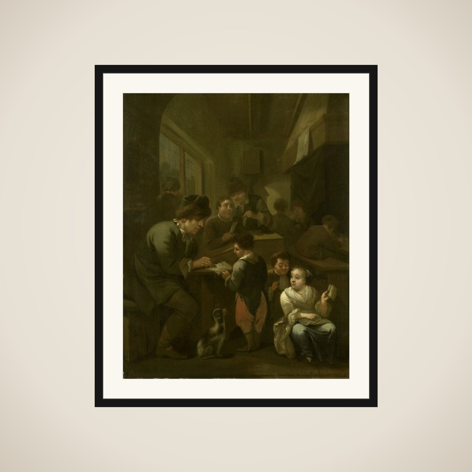 The schoolmaster framed