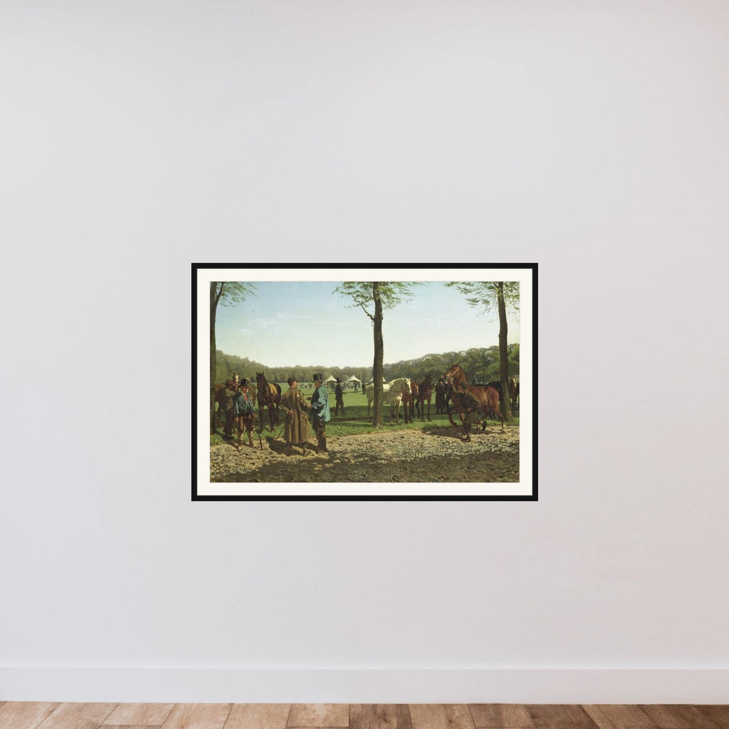 Horse Fair on the Maliebaan at The Hague framed — shown to scale