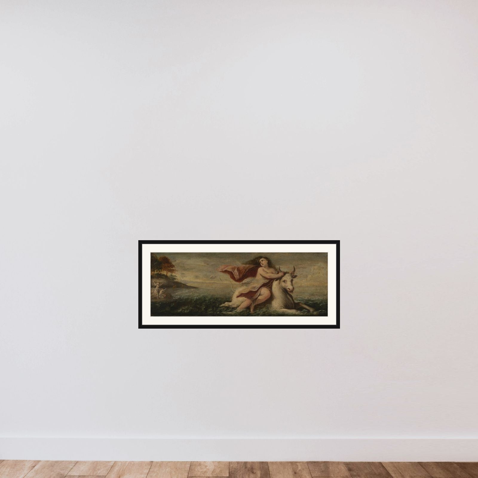 Rape of Europa framed — shown to scale