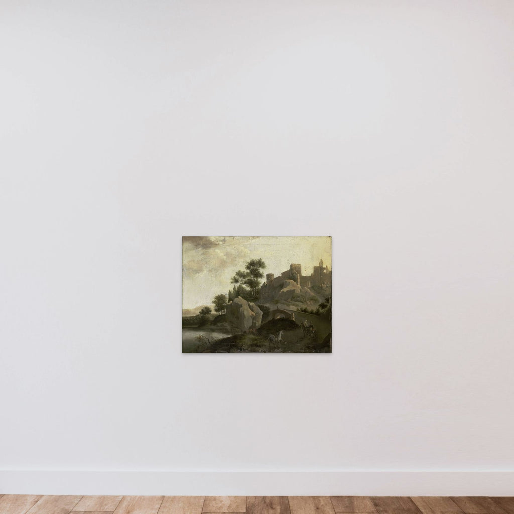 Italian Landscape unframed — shown to scale