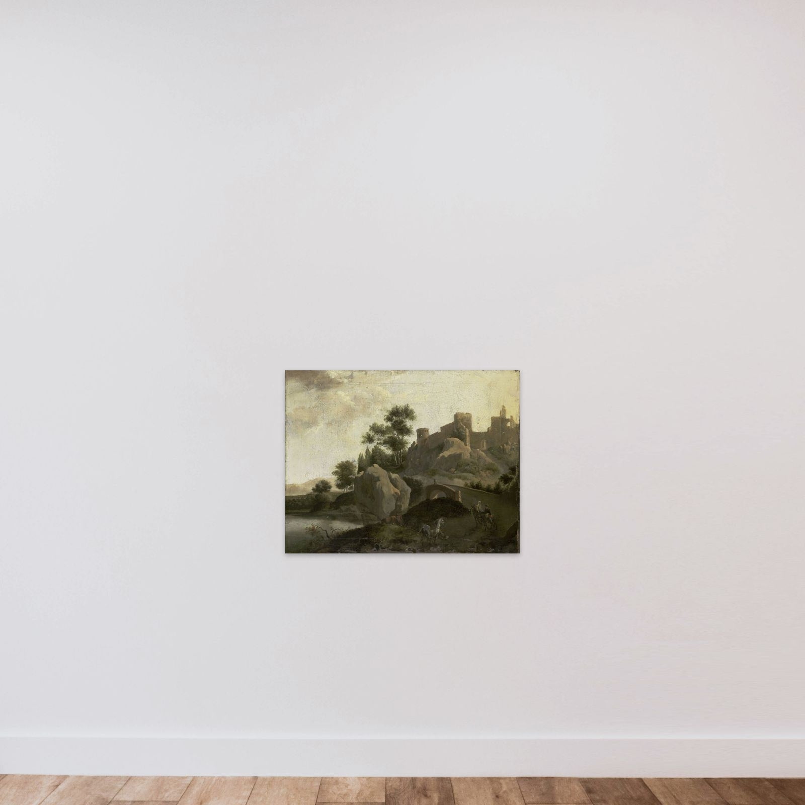 Italian Landscape unframed — shown to scale