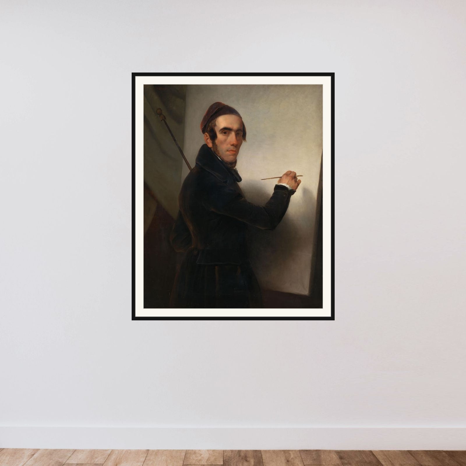 Self-Portrait framed — shown to scale