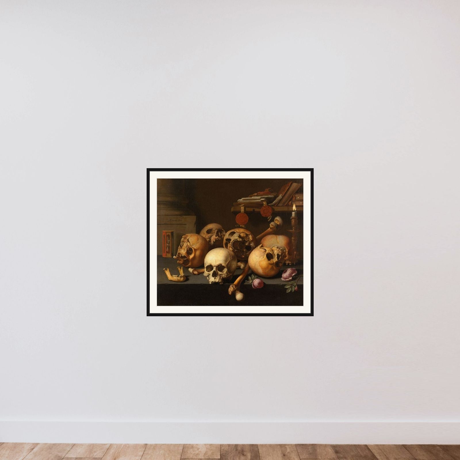 Vanitas Still Life framed — shown to scale
