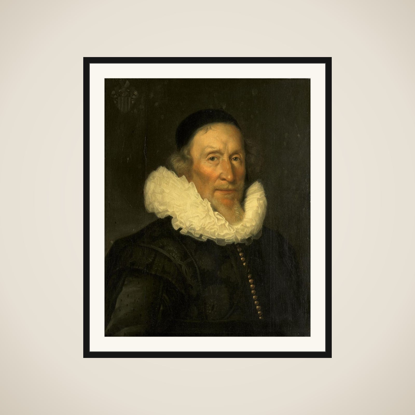 Portrait of Jacob Gerritsz van der Mij (1559/60-?1635) framed