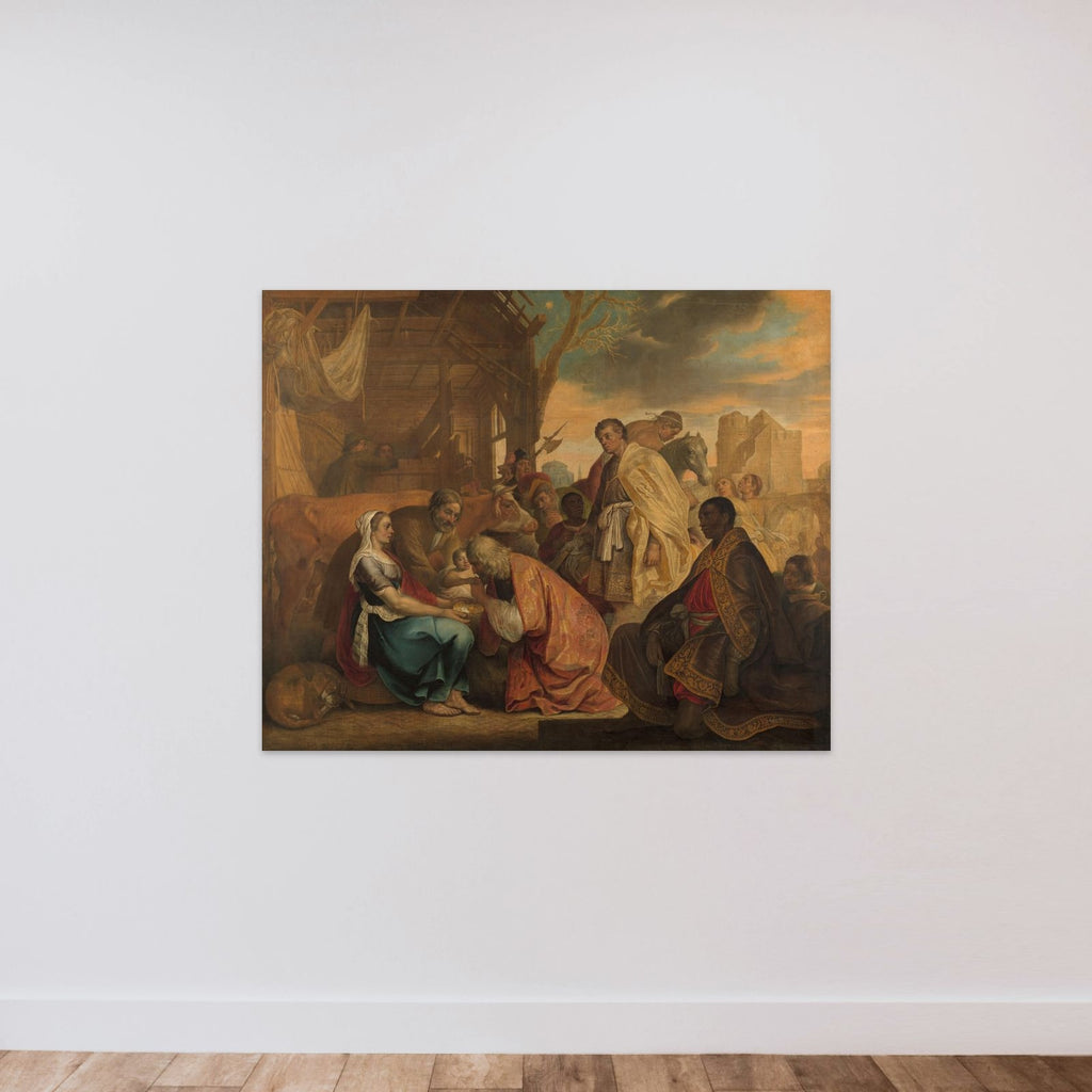 The adoration of the Magi unframed — shown to scale