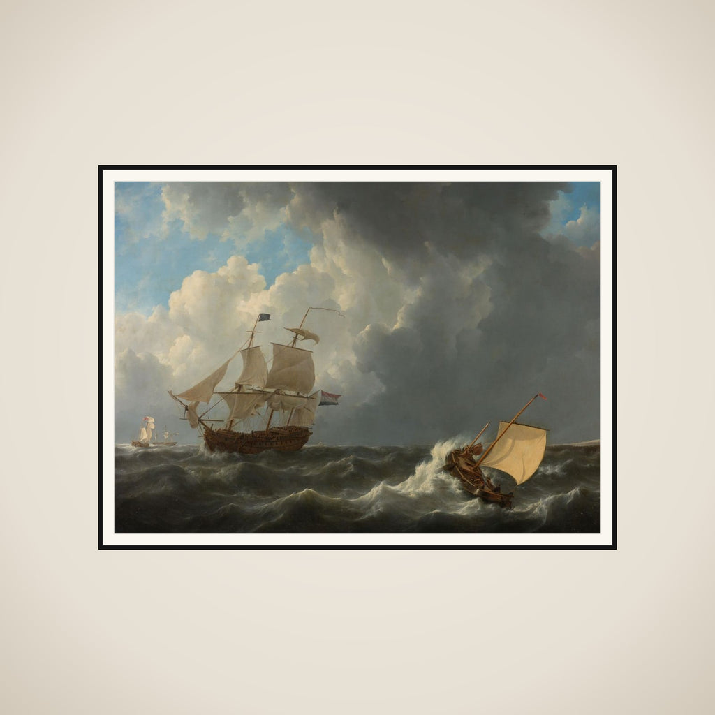 Ships in a Turbulent Sea framed