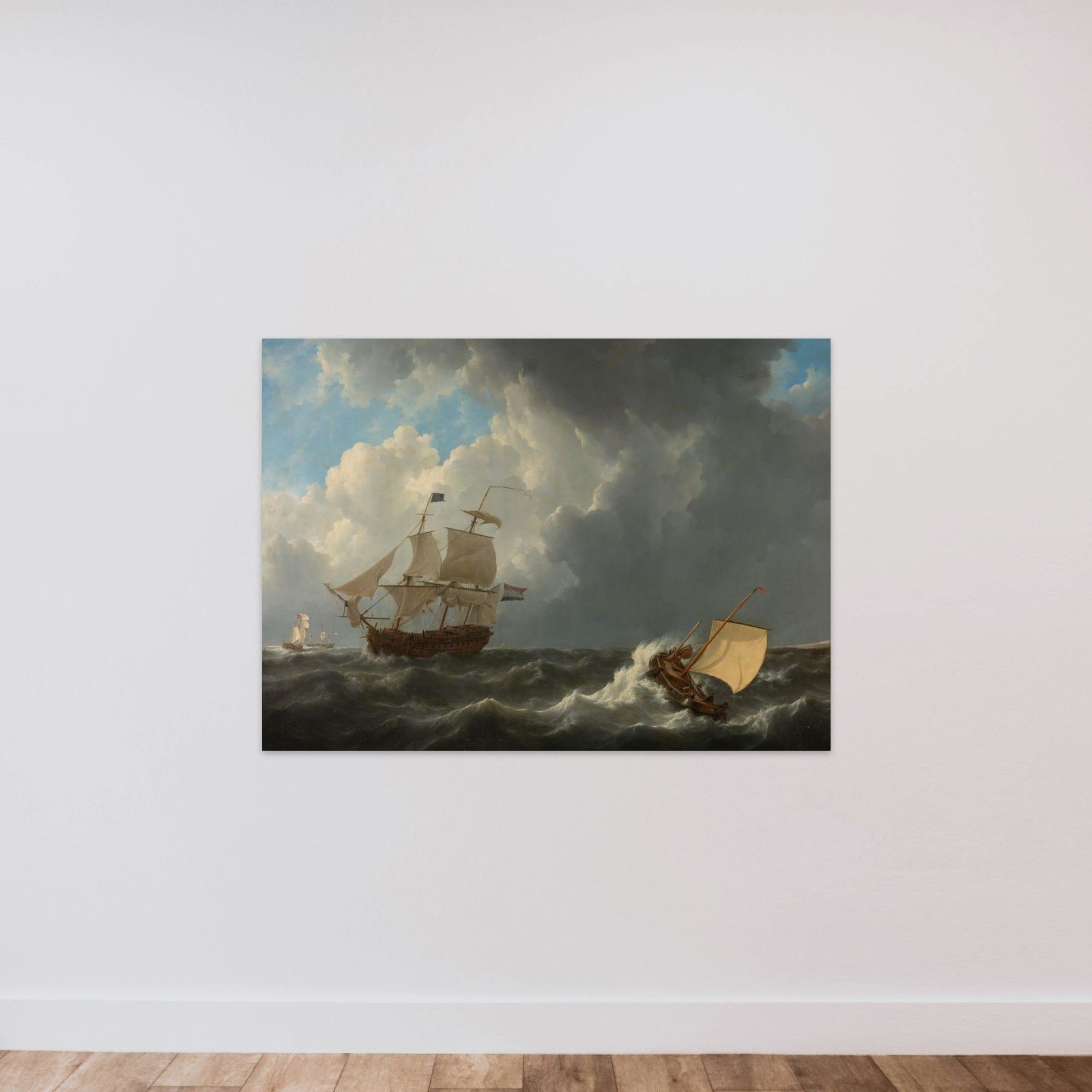 Ships in a Turbulent Sea unframed — shown to scale