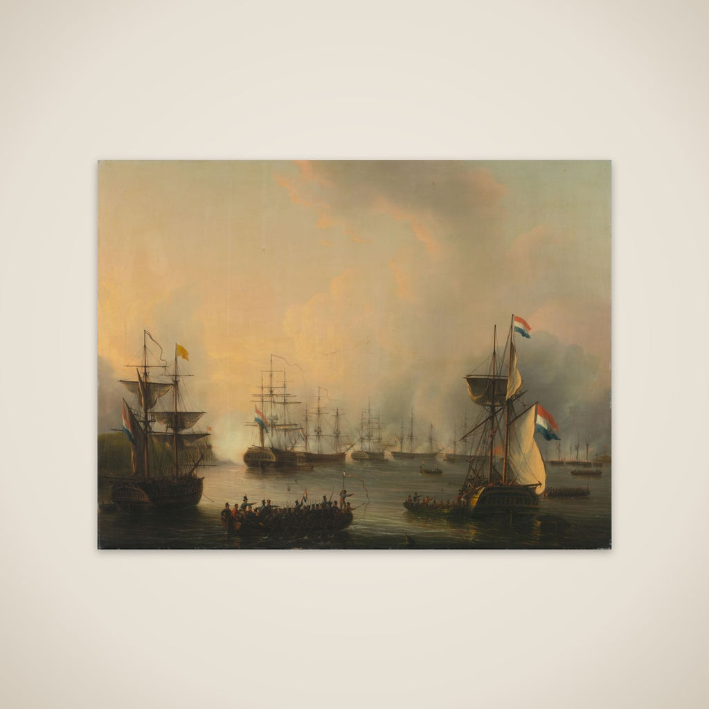 The Bombardment of Palembang, Sumatra, 24 June 1821 unframed print