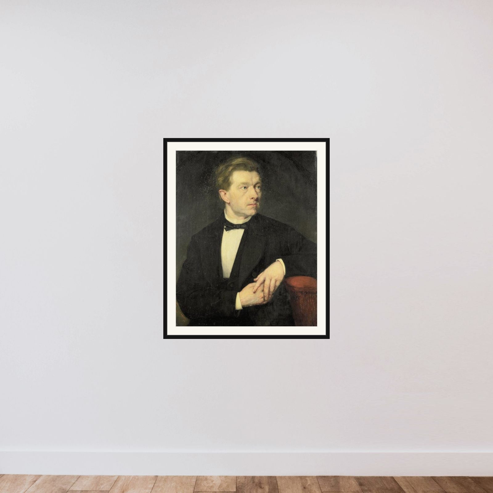 Dr J L Dusseau framed — shown to scale