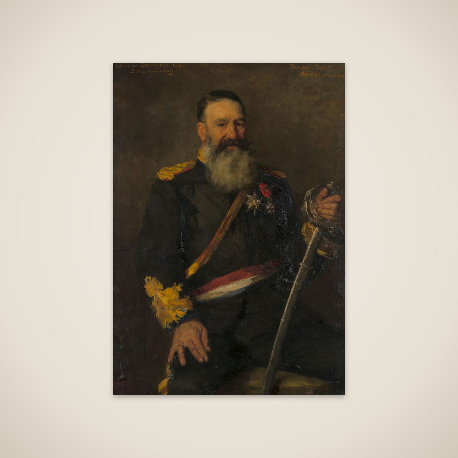 Piet J. Joubert (1831-1900). Commandant-generaal van de Zuid-Afrikaanse Republiek unframed print