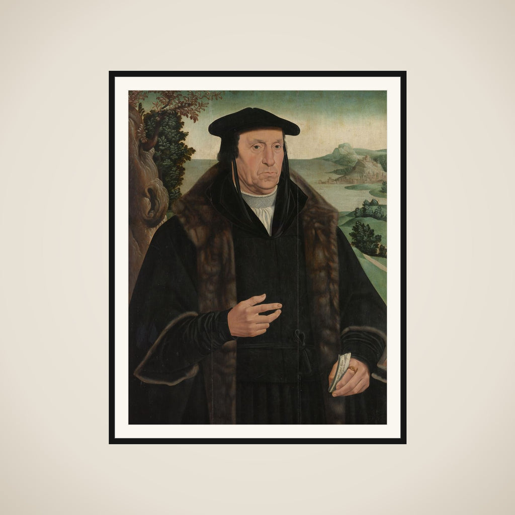 Portrait of Cornelis Aerentsz van der Dussen (1481-1556) framed