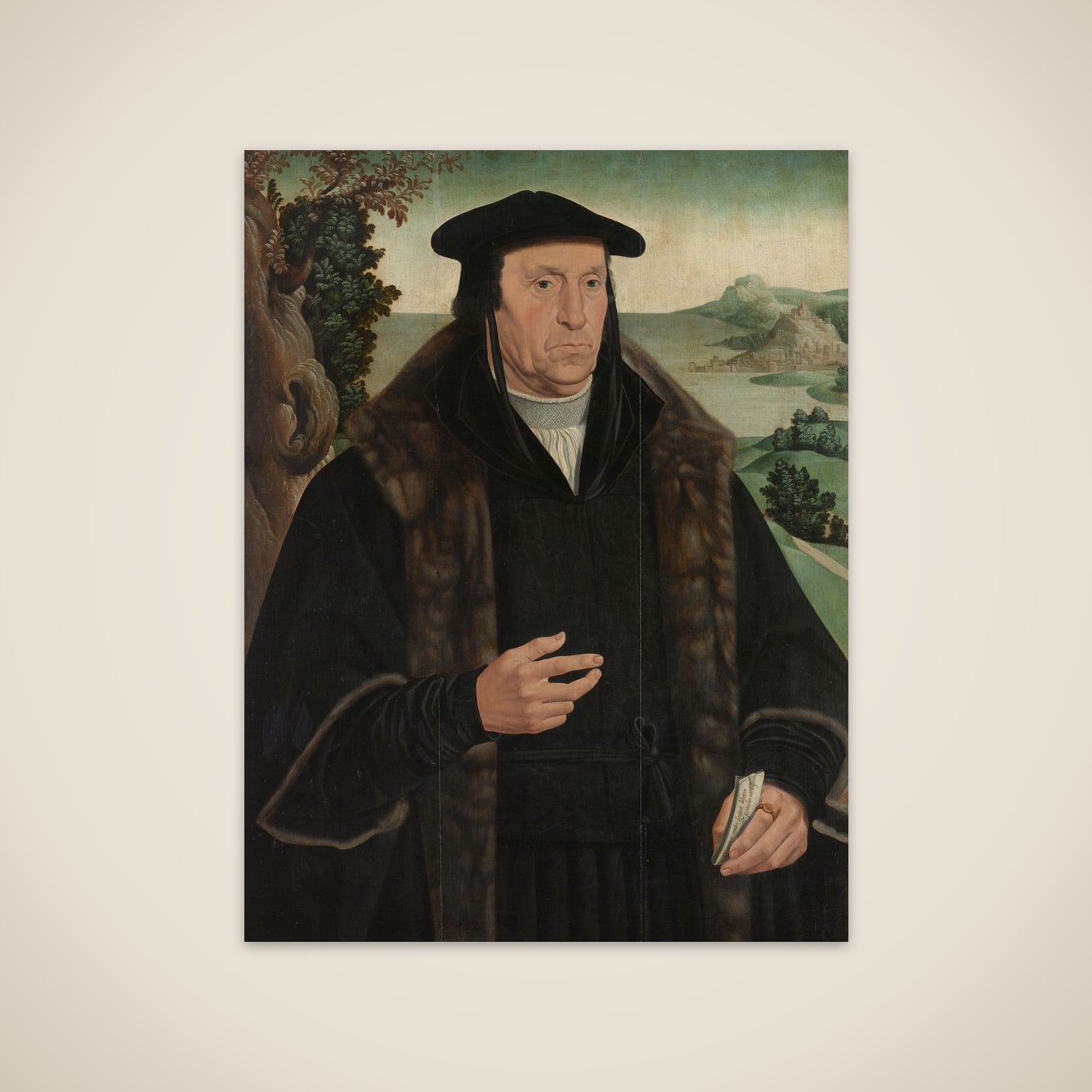 Portrait of Cornelis Aerentsz van der Dussen (1481-1556) unframed print