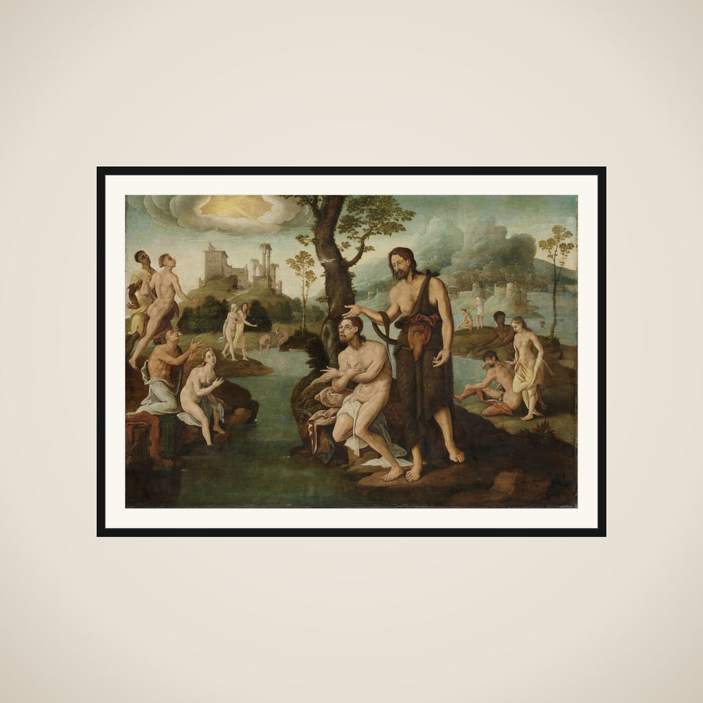 The baptism of Christ framed