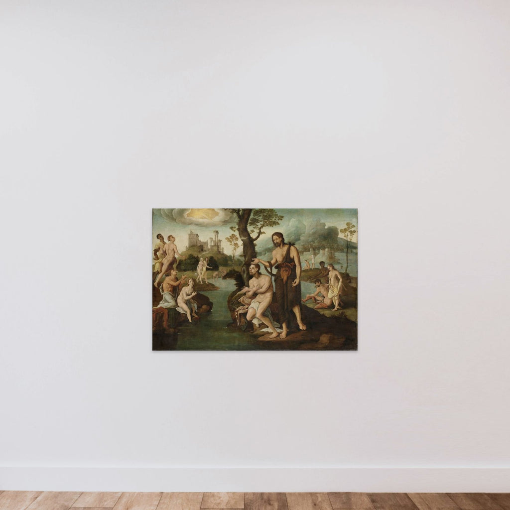 The baptism of Christ unframed — shown to scale