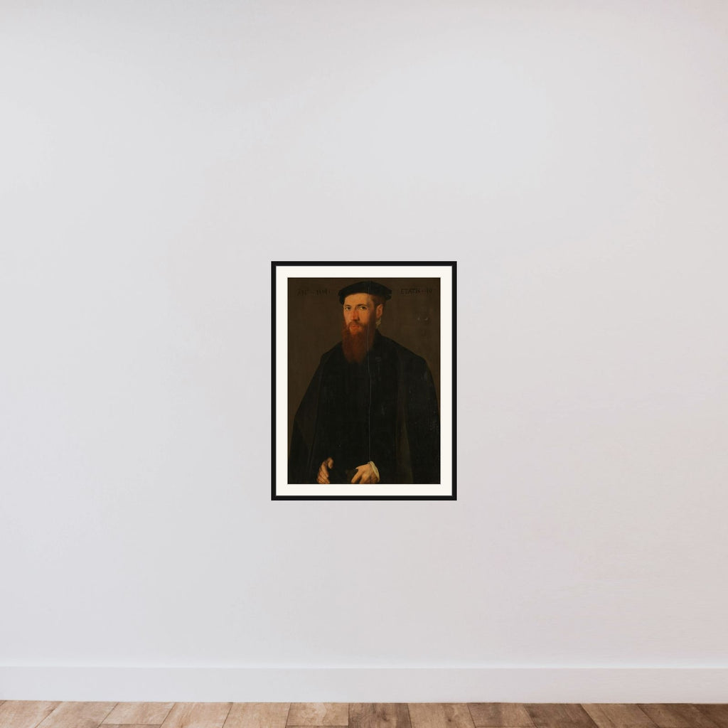 Portrait of Willem van Lokhorst (1514-64) framed — shown to scale