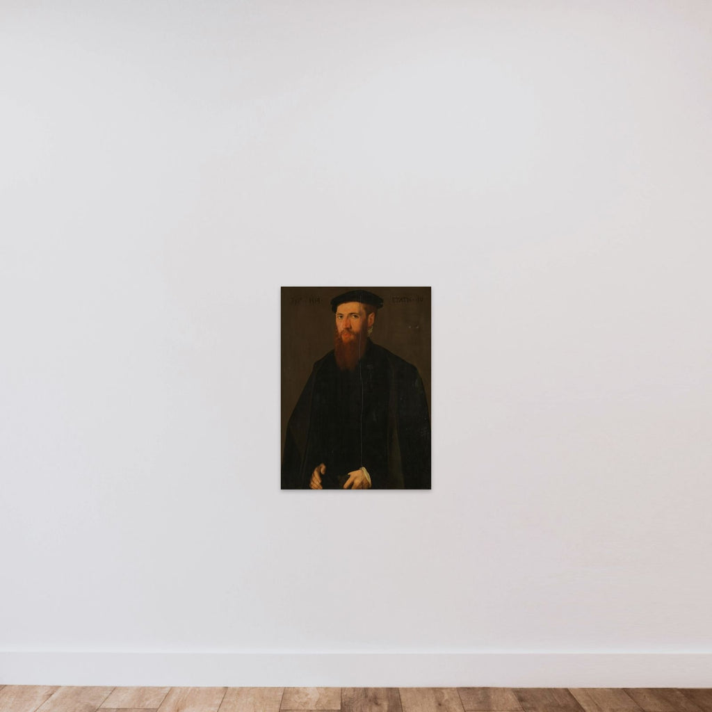 Portrait of Willem van Lokhorst (1514-64) unframed — shown to scale
