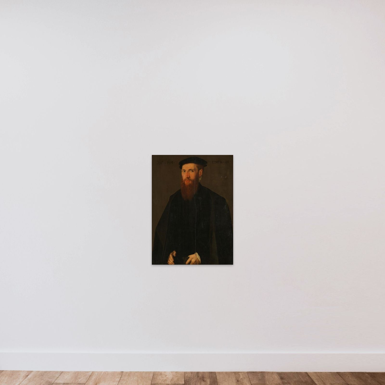 Portrait of Willem van Lokhorst (1514-64) unframed — shown to scale