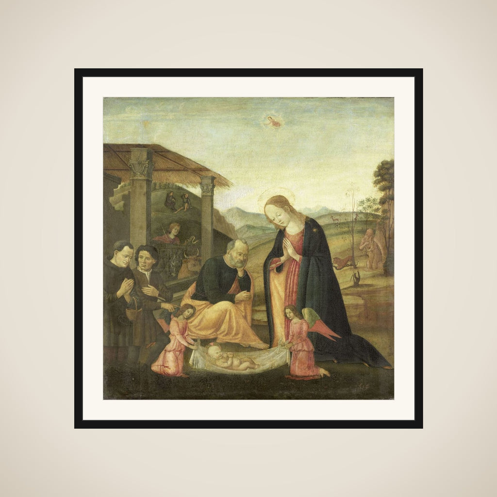 Adoration of the Christ Child framed