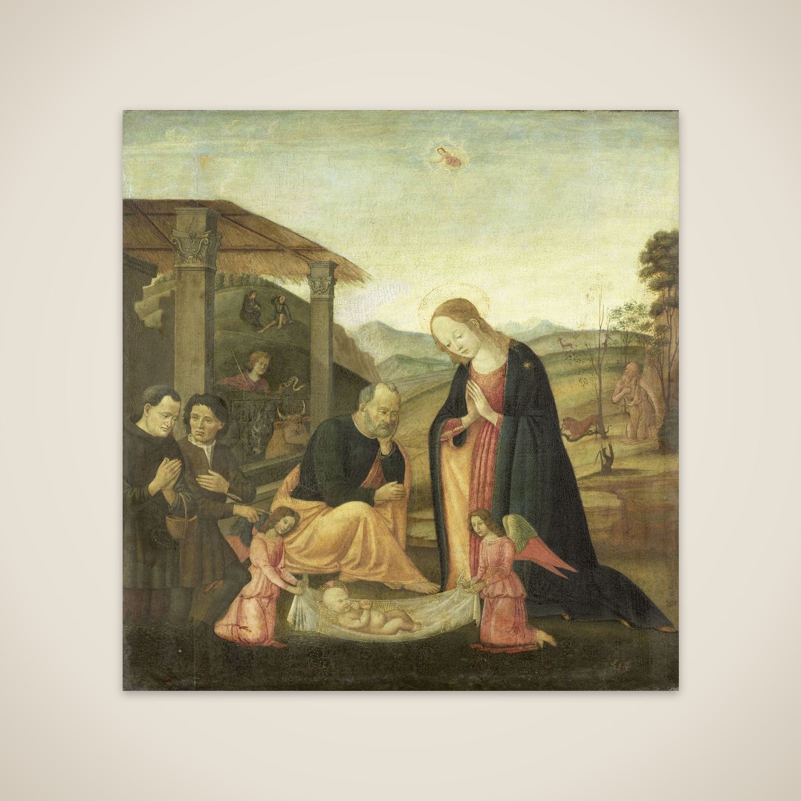 Adoration of the Christ Child unframed print