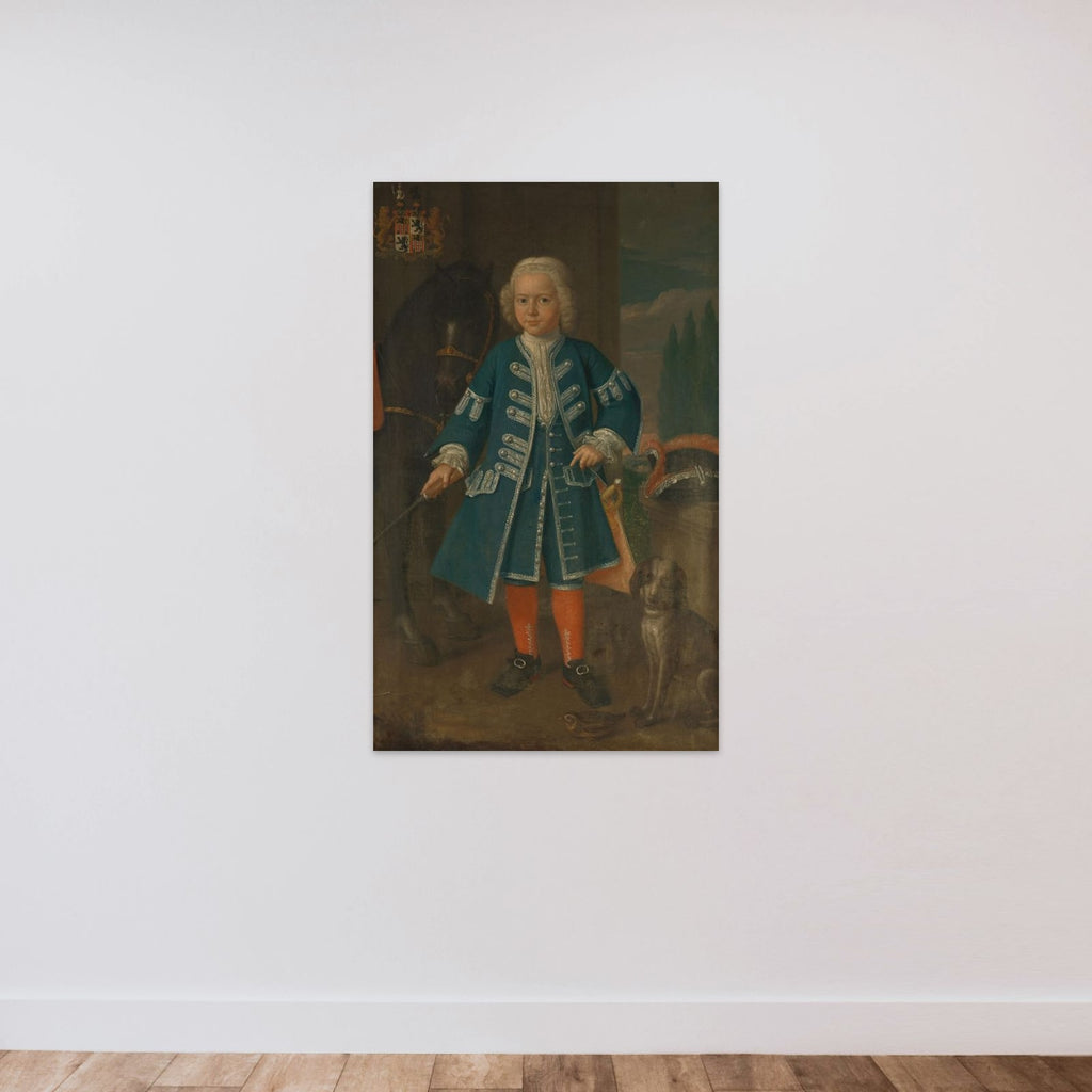 Portrait of Diederik van Hemert, Lord of Babyloniënbroek at six years of age unframed — shown to scale